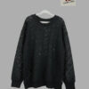 Jade Sweater Black With Black Ribbon