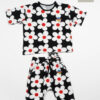 Pijama Luna Black/White Flowery