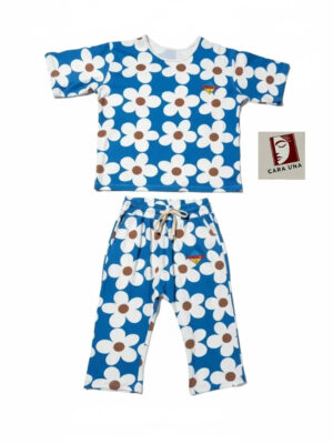 Pijama Luna Chambray/White Flowery