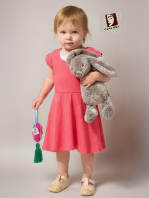 Simone Dress Rib Salmon